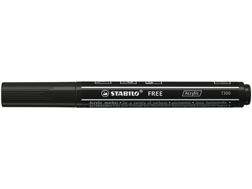 [90321672 1632604] STABILO Acrylmarker Free Acrylic T300 Schwarz