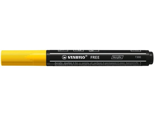 [90321673 1632602] STABILO Acrylmarker Free Acrylic T300 Gelb