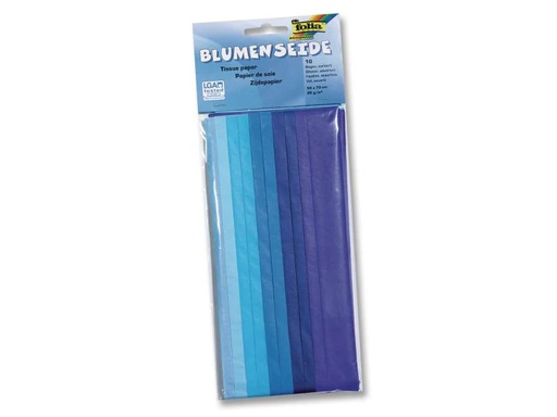 [90005198 649274] Folia Seidenpapier Ton in Ton Mix  Blau