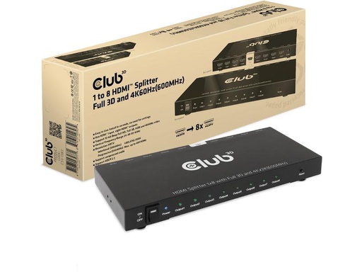 [90321688 1632744] Club 3D 8-Port Signalsplitter CSV-1383