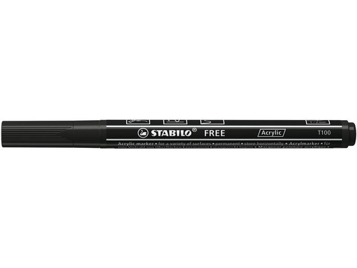 [90321738 1632587] STABILO Acrylmarker Free Acrylic T100 Schwarz