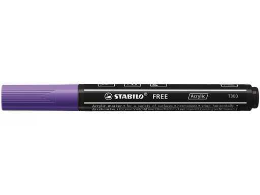 [90321744 1632609] STABILO Acrylmarker Free Acrylic T300 Violett