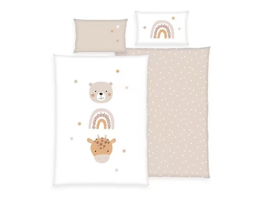 [90321852 1617835] Herding Kinderbettwäsche Little Friends 40 x 60 cm + 100 x 135 cm