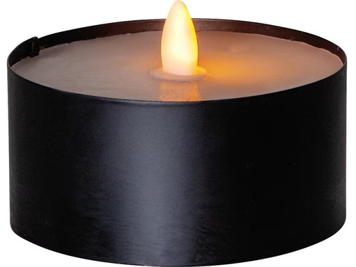 [90321854 1637197] Star Trading LED Teelicht Maxi Ø 10 x 7 cm, Schwarz