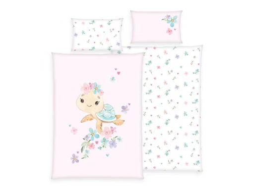 [90321857 1617836] Herding Kinderbettwäsche Little Turtle 40 x 60 cm + 100 x 135 cm