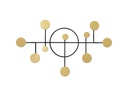Kare Garderobenleiste Art Circles Gold/Schwarz