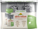 Almo Nature Nassfutter Holistic Anti Hairball mit Rind & Huhn, 6 x 70 g