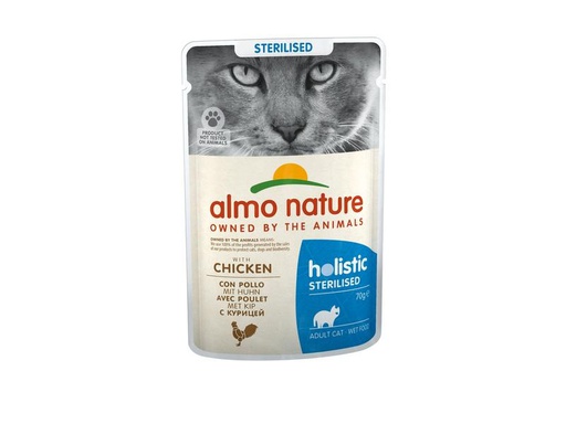 [90322020 1627343] Almo Nature Nassfutter Holistic Sterilised mit Huhn, 70 g
