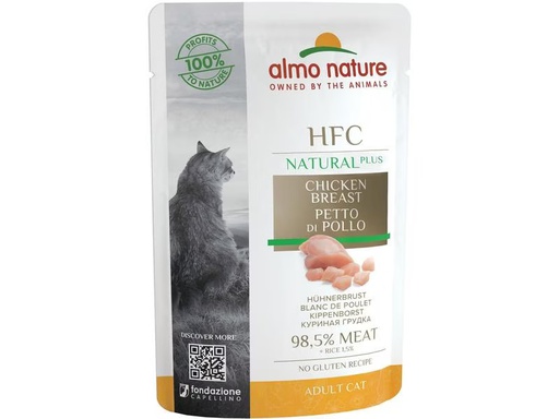 [90322021 1627330] Almo Nature Nassfutter HFC Natural Plus Hühnerbrust, 55 g