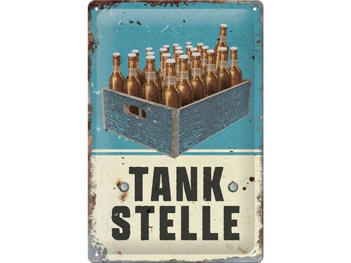 [90322140 1637956] Nostalgic Art Schild Tankstelle Bier 20 x 30 cm, Metall