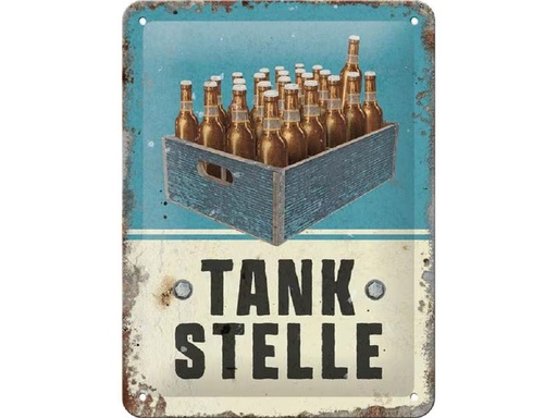 [90322145 1637977] Nostalgic Art Schild Tankstelle Bier 15 x 20 cm, Metall