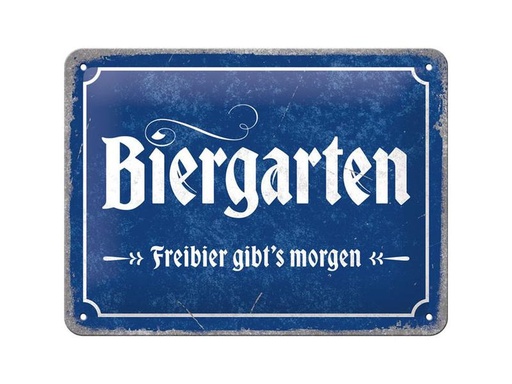[90322183 1637975] Nostalgic Art Schild Biergarten 15 x 20 cm, Metall