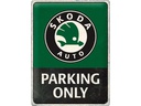 Nostalgic Art Schild Skoda Parking only 30 x 40 cm, Metall