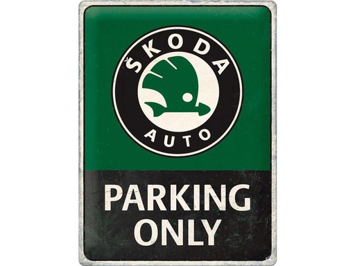 [90322215 1637959] Nostalgic Art Schild Skoda Parking only 30 x 40 cm, Metall