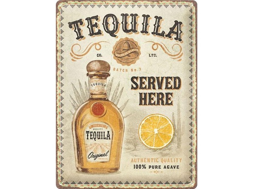 [90322239 1637964] Nostalgic Art Schild Tequila Served Here 30 x 40 cm, Metall