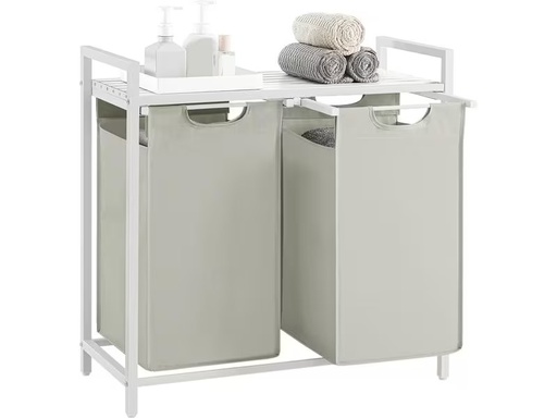 [90322248 1632439] Songmics Wäschekorb  92 l, Weiss