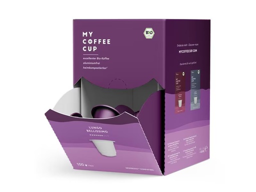 [90322254 1635894] My-CoffeeCup Kaffeekapseln Mega Box Bio Lungo Bellissimo 100 Stück