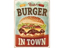 Nostalgic Art Schild Best Burger in Town 30 x 40 cm, Metall