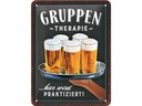 Nostalgic Art Schild Gruppentherapie Bier 15 x 20 cm, Metall
