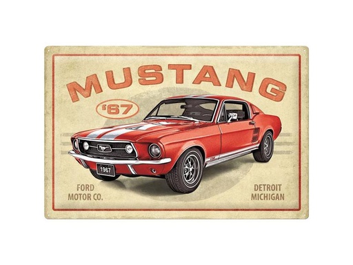 [90322298 1637966] Nostalgic Art Schild Ford Mustang GT 1967 40 x 60 cm, Metall