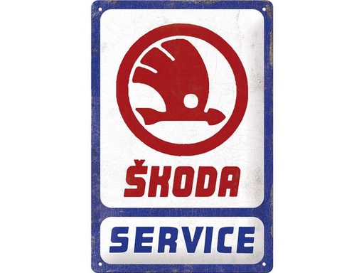 [90322320 1637957] Nostalgic Art Schild Skoda Service 30 x 40 cm, Metall