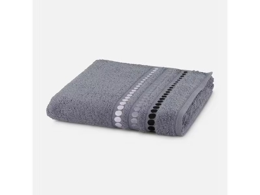[90322697 1639211] Frottana Handtuch Line Points 50 x 100 cm, Stone Gray