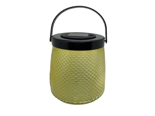 [90322832 1608219] Dameco Laterne LED Solar, 15.2 cm, Gelb