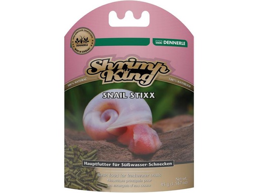 [90323025 1607676] Dennerle Basisfutter Shrimp King Snail Stixx, 45 g
