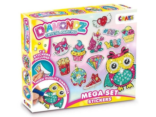 [90323494 1644611] Craze Bastelset Diamondz – Mega Set Stickers