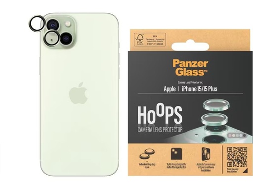 [90323836 1632213] Panzerglass Lens Protector Rings HOOPS iPhone 15 / 15 Plus Grün