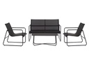 Schou Loungeset Theodor, Set 4-teilig, Schwarz