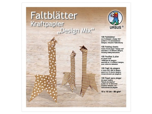 [90052416 1158337] URSUS Bastelpapier 100 Stück, Braun