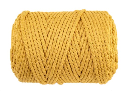[90324029 1645183] Glorex Wolle Makramee Rope gedreht 85 m x 5 mm, 500g, Senfgelb