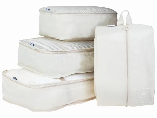 [90324035 1596400] KOOR Kleiderbeutel Set Reesa, 4-teilig, Beige