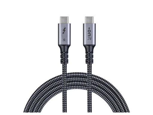 [90324214 1599620] onit Thunderbolt 4-Kabel USB C - USB C 2 m, Grau/Schwarz