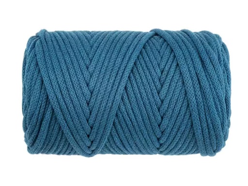 [90324402 1645173] Glorex Wolle Makramee Cord gewebt 70 m x 3 mm, 250g, Türkis