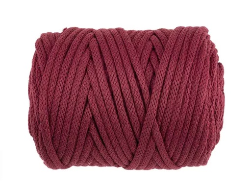 [90324442 1645175] Glorex Wolle Makramee Cord gewebt 85 m x 5 mm, 500g, Bordeaux