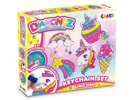 [90324453 1644602] Craze Bastelset Diamondz – Painting Keychain Set Unicorn