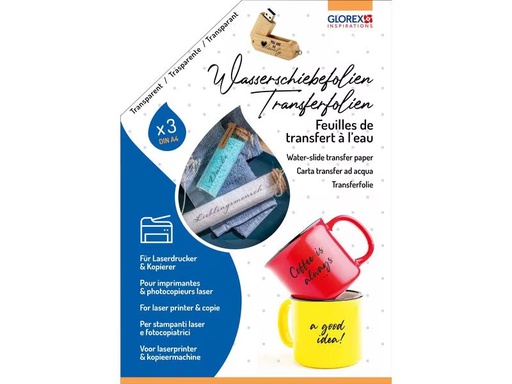 [90324489 1645209] Glorex Transferfolie A4, 3 Stück