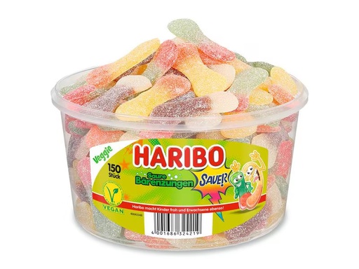 [90324836 1639743] Haribo Gummibonbons Saure Bärenzungen vegan 150 Stück