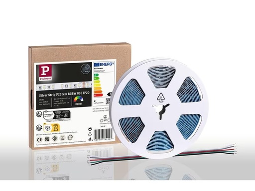 [90325157 1634659] Paulmann Pro LED Strip Silver P25 830 5m 75W 300 lm/m 60LEDs/m RGBW