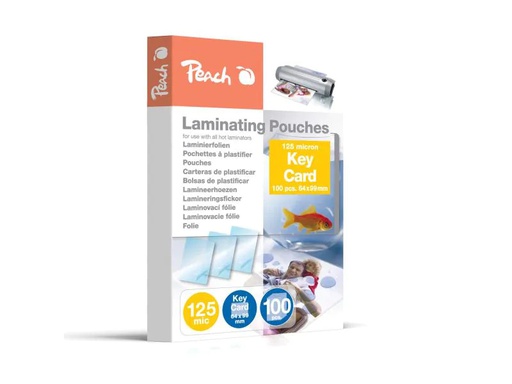 [90005240 909433] Peach Laminierfolie 6.4 x 9.9 cm, 125 µm, 100 Stück, Glänzend