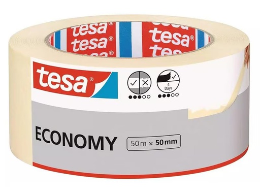 [90325459 1510357] tesa Malerband -Set Economy, 50 mm x 50 m, 6 Rollen, Beige