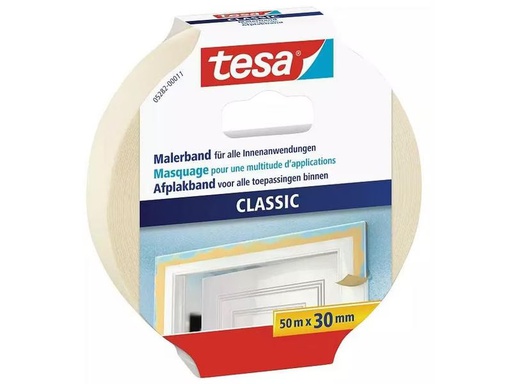 [90325483 1510372] tesa Malerband -Set Classic, 30 mm x 50 m, 4 Rollen, Beige
