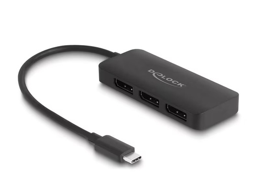 [90325490 1650194] Delock 3-Port Signalsplitter 4K 30 Hz, USB-C - 3x DisplayPort