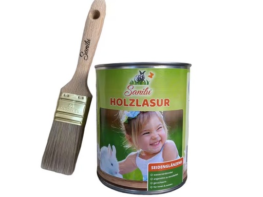[90325511 1592317] Sanilu Holzlasur mit Pinsel, 0.75 l
