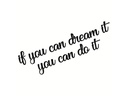 Wallxpert Wanddekoration If You Can Dream Schwarz