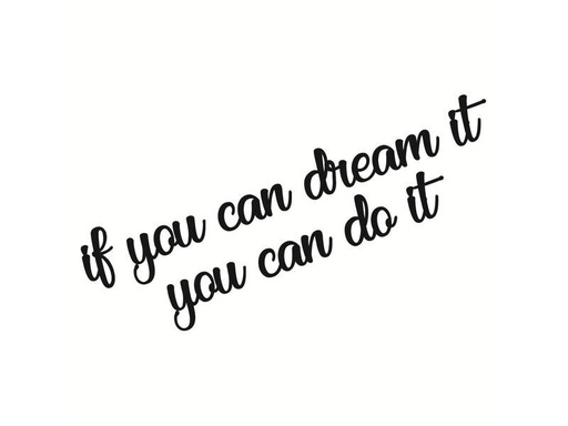 [90325712 1642125] Wallxpert Wanddekoration If You Can Dream Schwarz