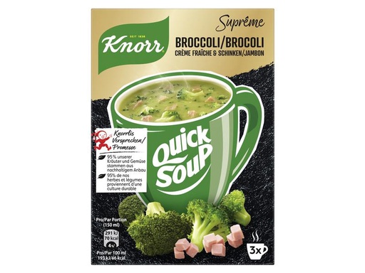 [90325716 1649382] Knorr Suppe Quick Soup Broccoli 3 x 1 Tasse