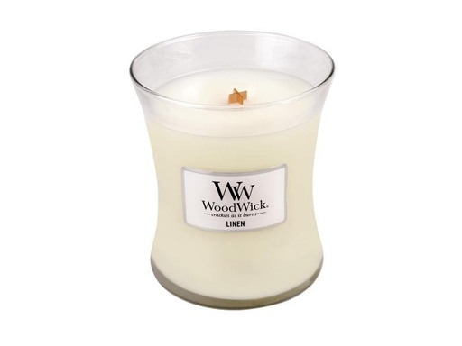[90052704 1005001] Woodwick Duftkerze Linen Medium Jar